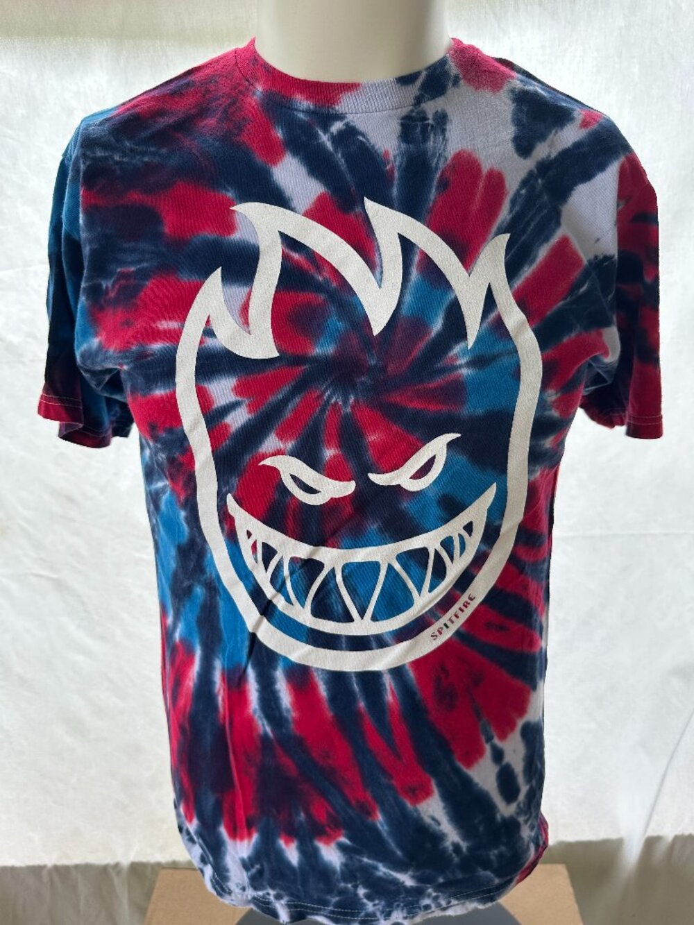 Spitfire Men's Blue Red Tye Dye T Shirt Size Medium